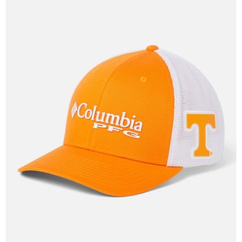 Columbia Petten Dames, PFG Mesh Ball - Tennessee Oranje Wit, 97KFWGVTL